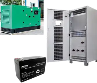 Diesel generator, UPS and battery backup-power equipment